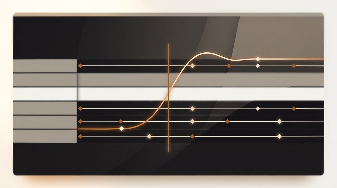 Inside the Figma Motion timeline: keyframe diamonds on a track, layer rows and an easing curve, the animation editor built into the Figma canvas