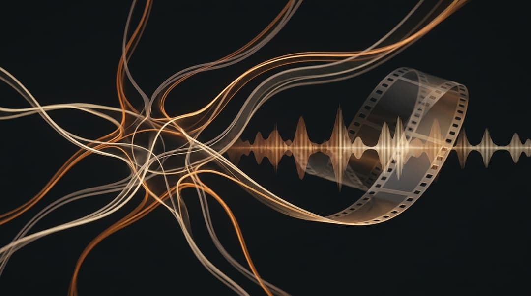 Native audio-visual generation: a single pass producing synchronized video frames and an audio waveform, visualized as motion and sound rendered together